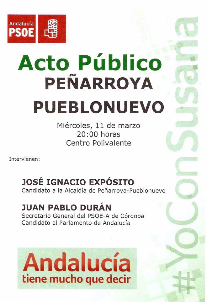 Acto electoral del PSOE de Pe�arroya-Pueblonuevo