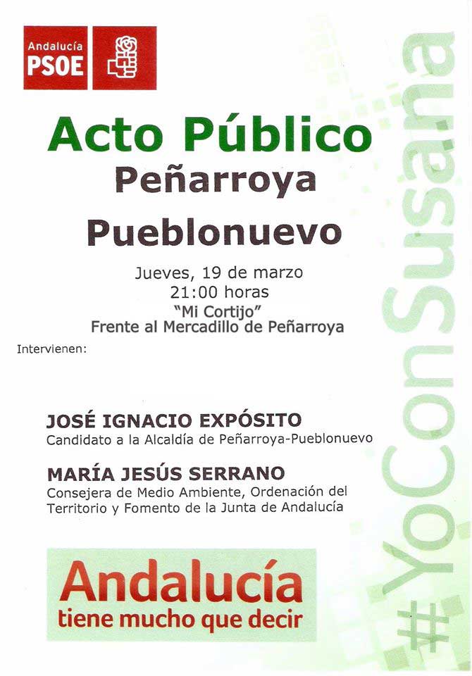 Acto p�blico del PSOE en Pe�arroya-Pueblonuevo