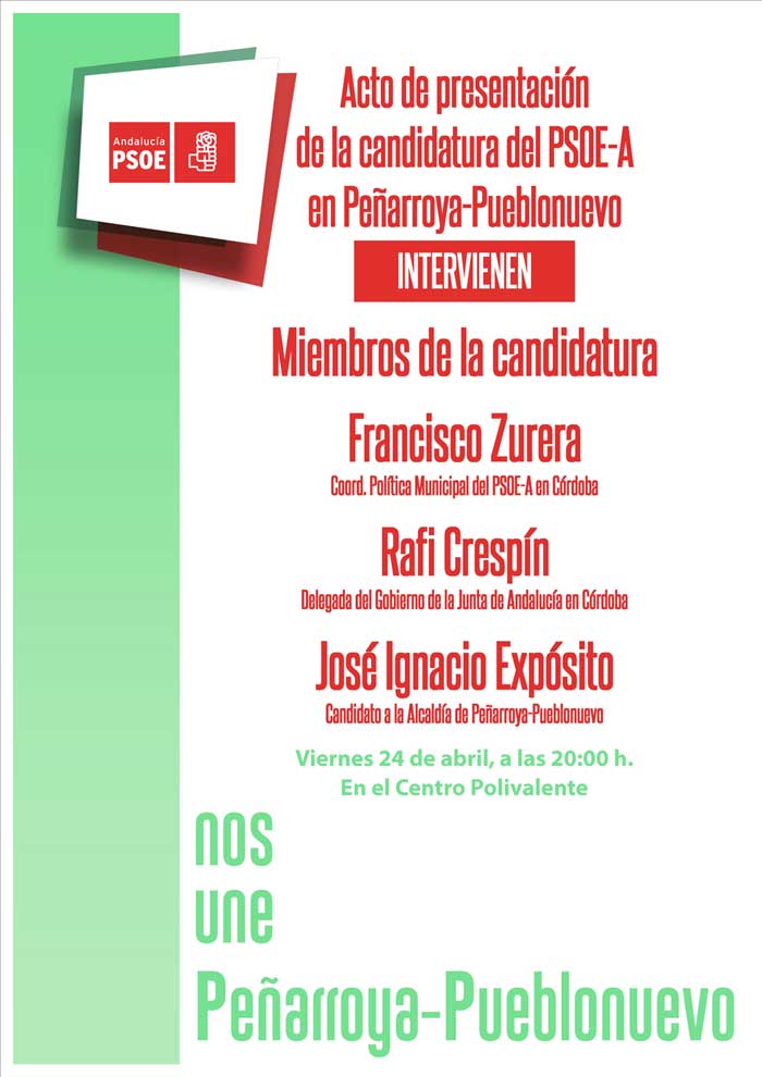 Acto de presentaci�n de la candidatura del PSOE 