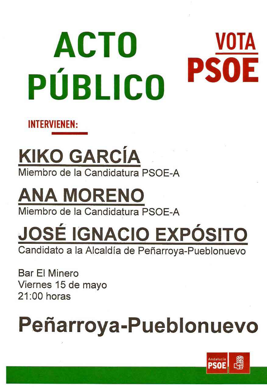 Acto p�blico del PSOE de Pe�arroya-Pueblonuevo