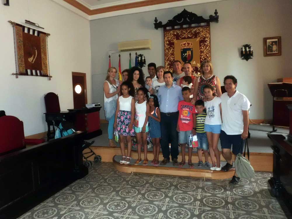 Ni�os saharauis en Pe�arroya Pueblonuevo 