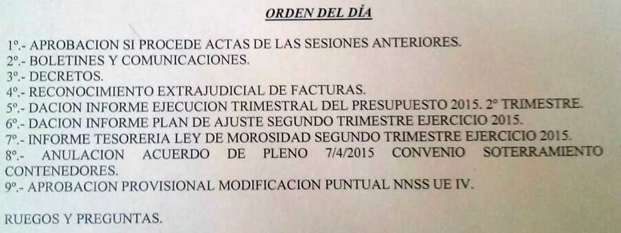 D�a 30 jueves a las 20,00 horas