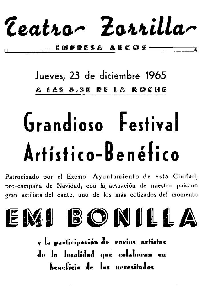 Un cartel de mano