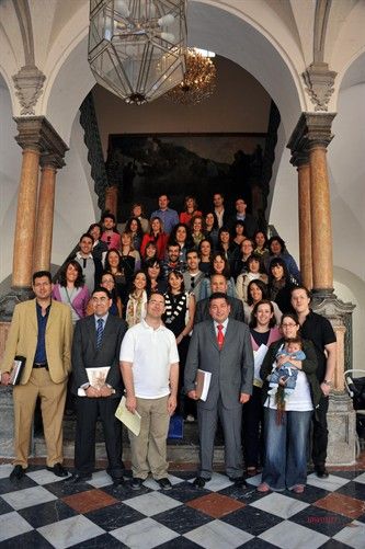 Los 29 participantes en el taller de empleo Tabularium