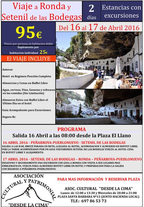 Viaje a Setenil de las Bodegas y Ronda