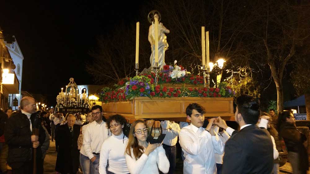 S�bado Santo, procesi�n de Jes�s Resucitado y la Virgen de la Alegr�a