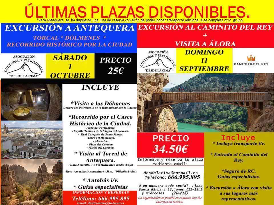 Excursiones al caminito del rey y Antequera