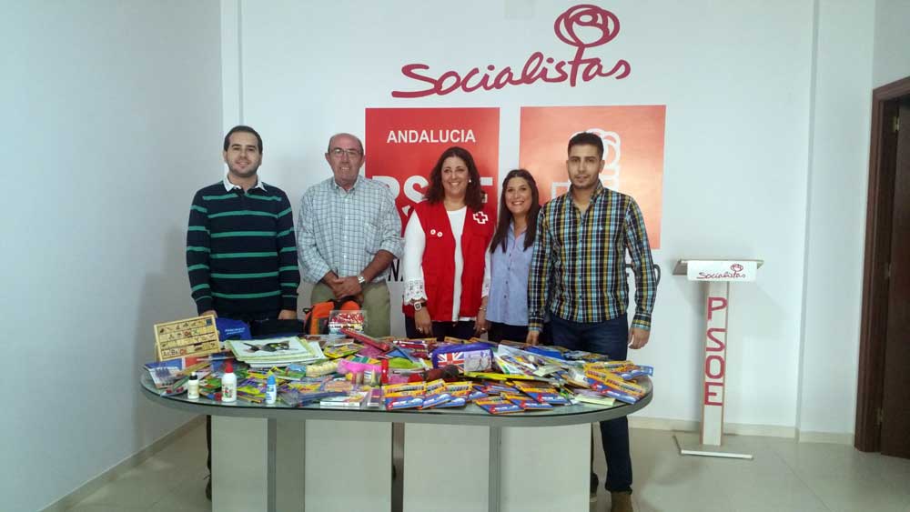 Material recabado en la campa�a de recogida de material escolar