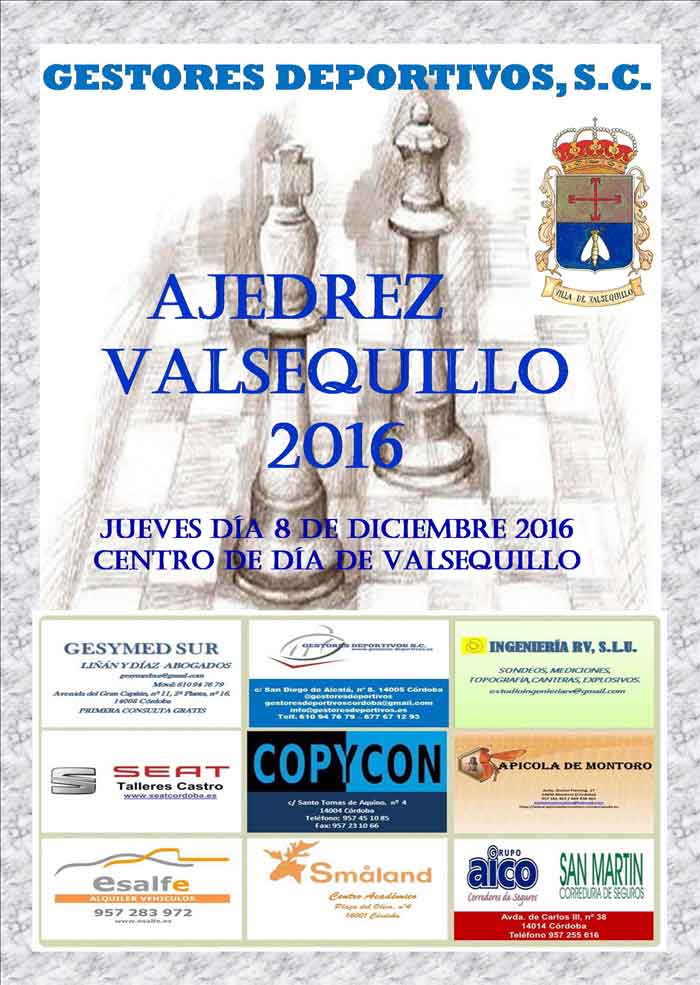 VI Torneo de Ajedrez “Valsequillo 2016”