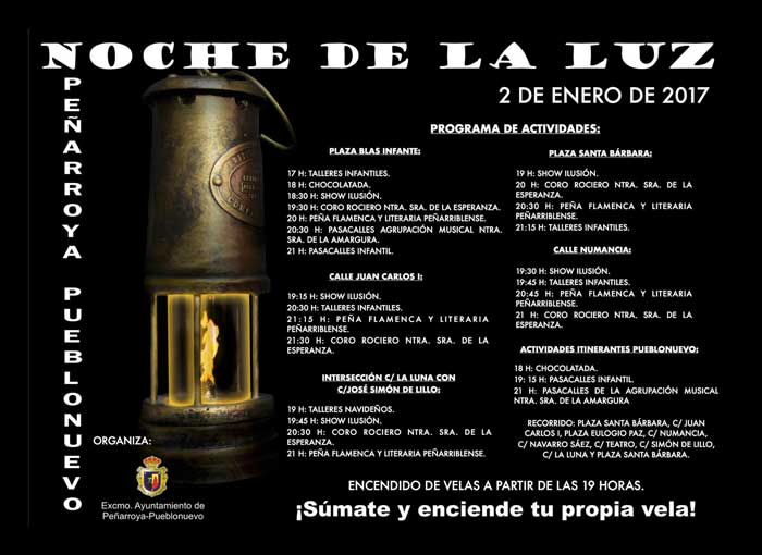 Noche de la luz en Pe�arroya