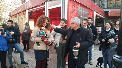 Bendici�n de mascotas por San Ant�n en Pe�arroya