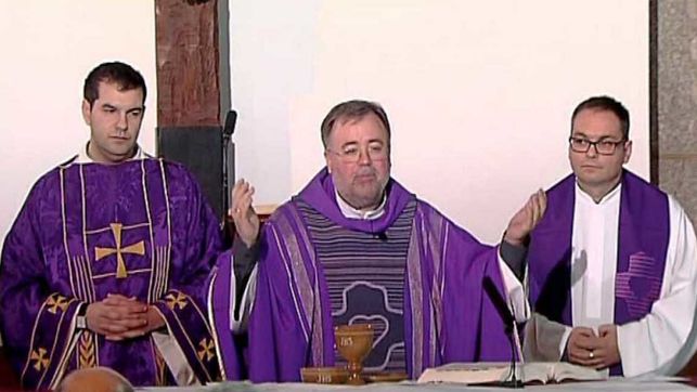 Captura de la retransmisi�n de la misa en el programa `El d�a del se�or` / RTVE 