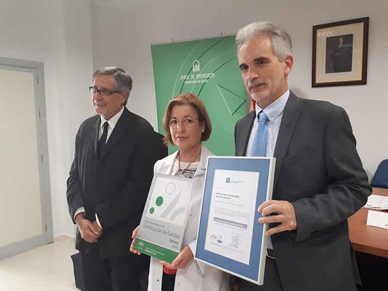 Sello de calidad en nivel óptimo al Hospital Valle del Guadiato