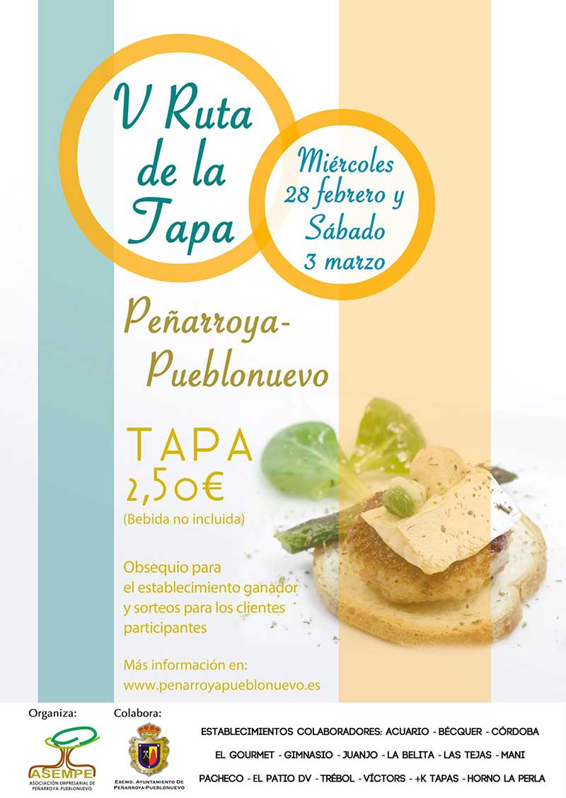 Quinta edici�n de la ruta de la tapa en Pe�arroya