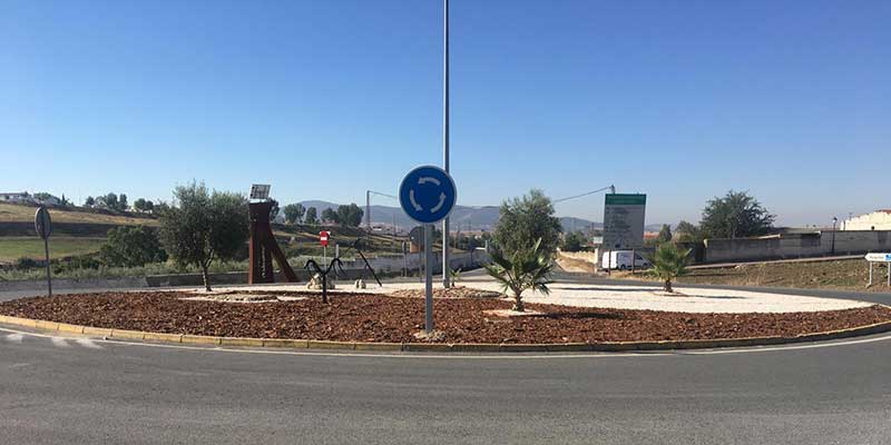 Trabajos de embellecimiento de la rotonda