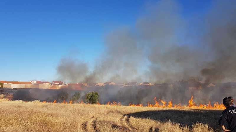 Incendio en  �Campo Reseco�