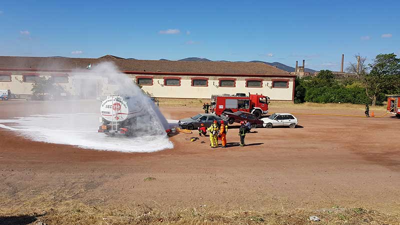 Simulacro de accidente de tr�fico