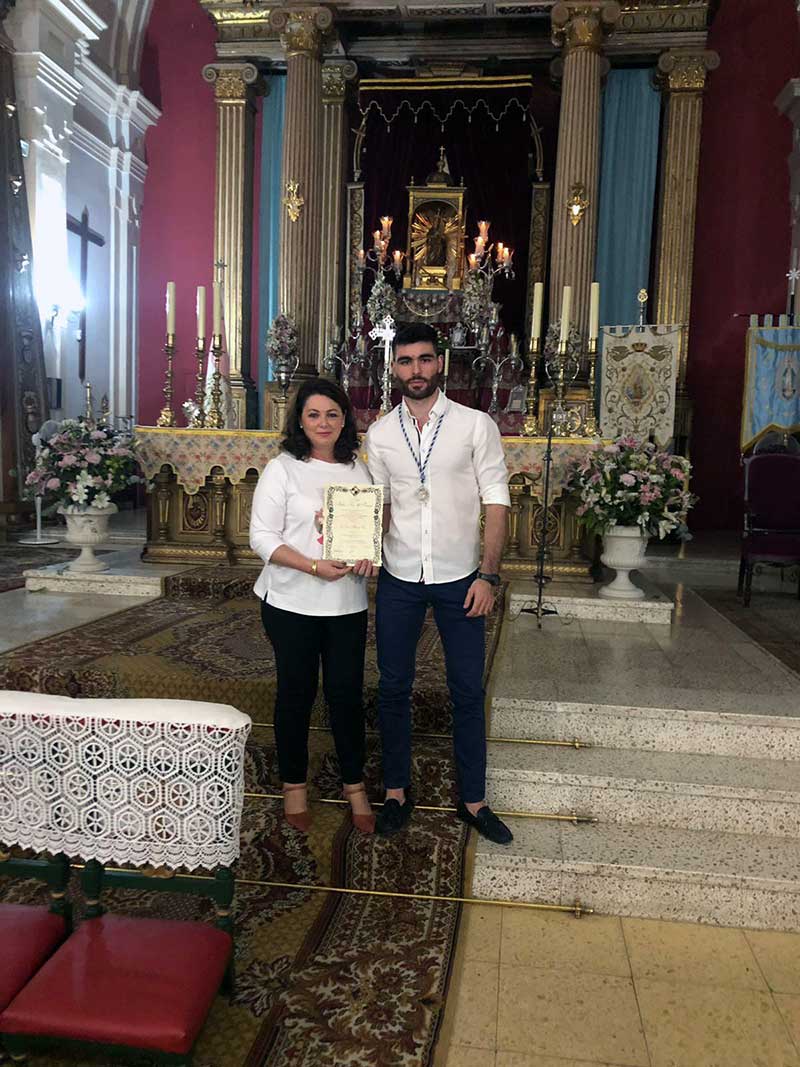 Carlos Marcado junto a su t�a Herminia  