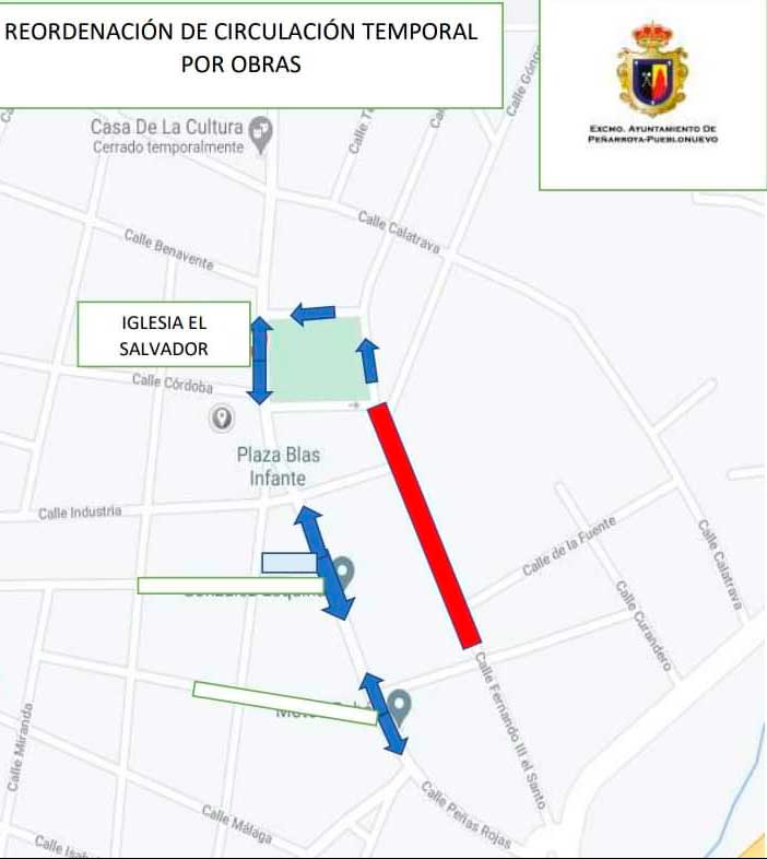 Reordenaci�n del tr�fico por obras