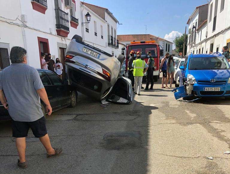 Accidente en una calle de Belalcázar