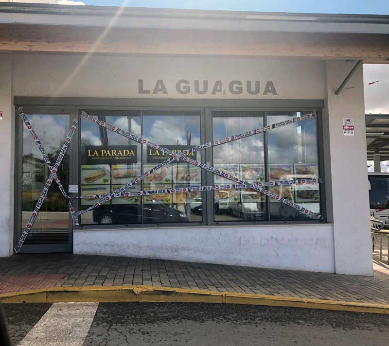 La Guagua precintada por orden judicial