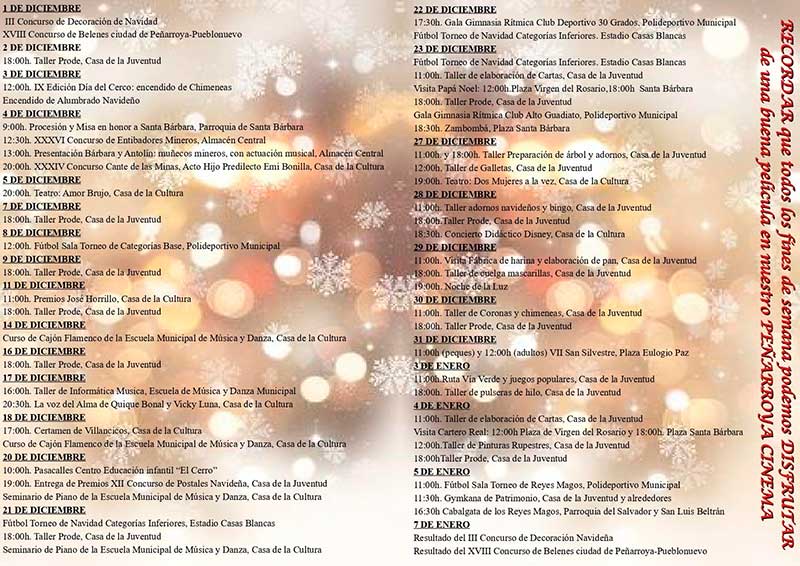 Programa de actividades navideñas