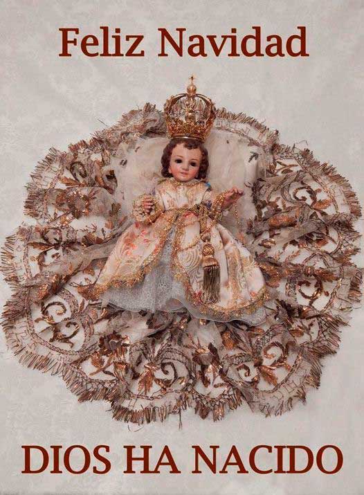 Colgaduras con el Santsimo Nio del Rosario