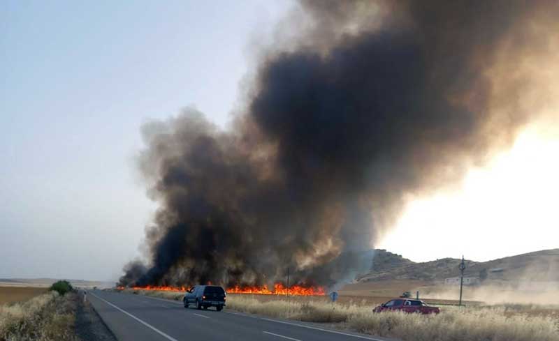 Incendio en el trmino de Fuente Obejuna