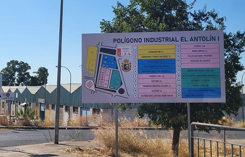 Paneles informativos en los polgonos industriales