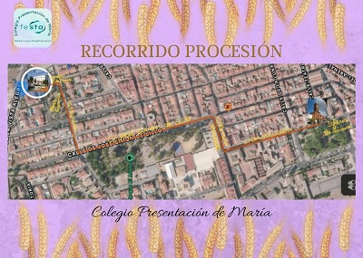 Recorrido de la procesin infantil y juvenil