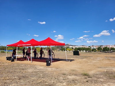 Tirada al plato celebrada en el parque periurbano