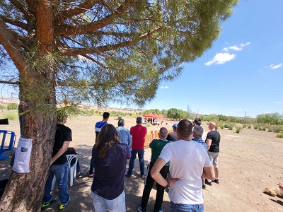 Tirada al plato celebrada en el parque periurbano