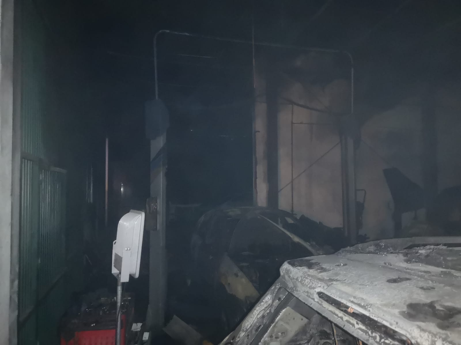 Incendio en un taller mecnico
