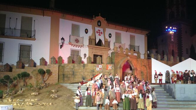 Una escena de la obra teatral `Fuenteovejuna`