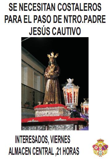 Se necesitan costaleros