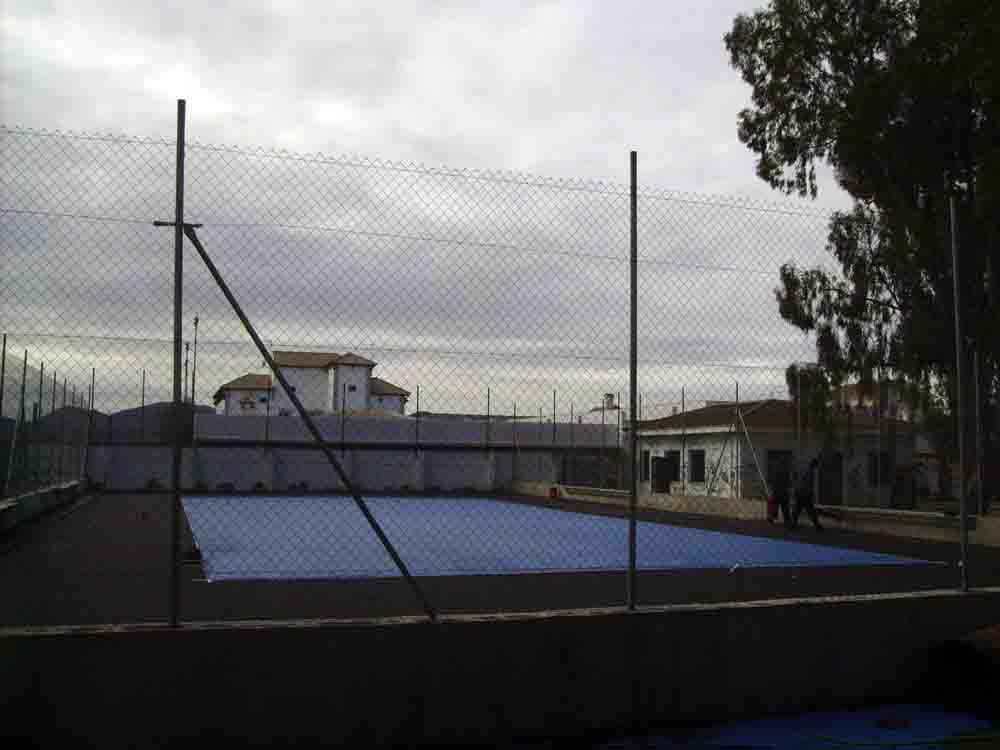 La pista de tenis del Parque Carbonifera