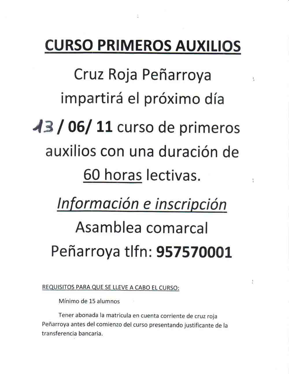Curso de primeros auxilios