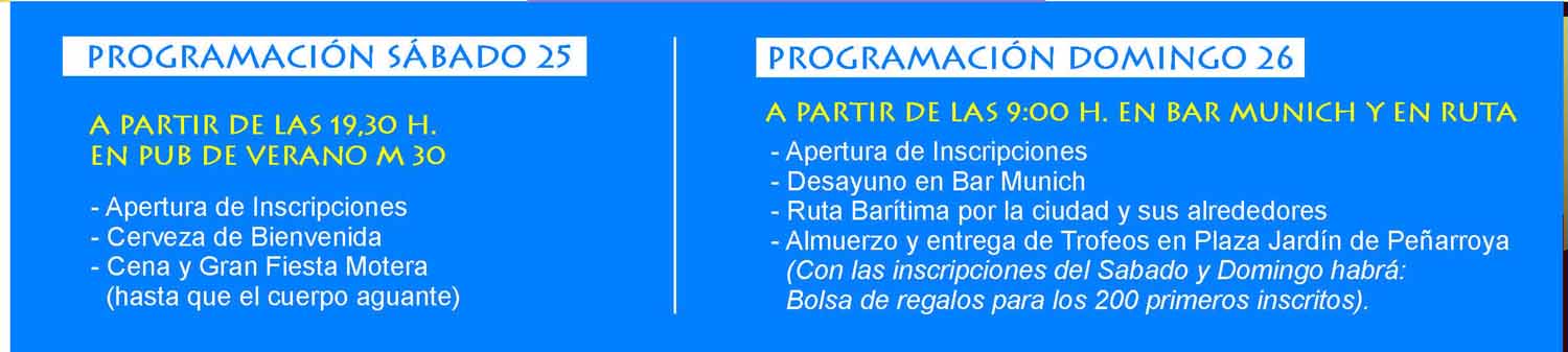 XVII Concentración Mototurística Ciudad de Peñarroya 25 y 26 DE JUNIO DE 2011