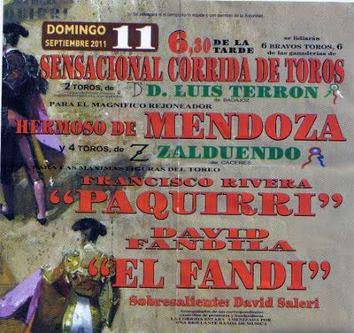 Feria taurina 2.011 en Belmez