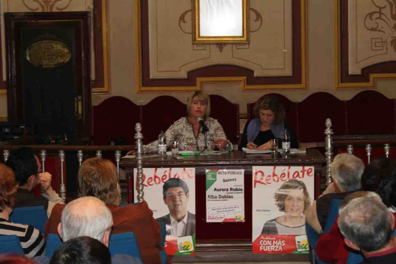 Mitin de IU en Belmez