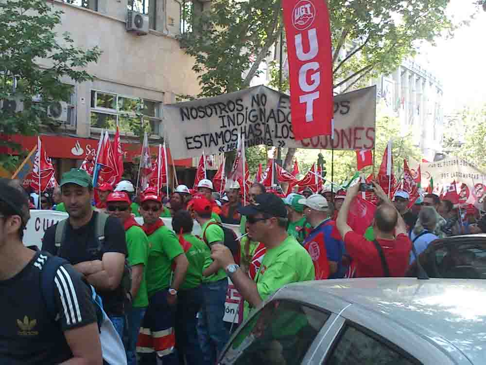 Protesta de mineros en Madrid