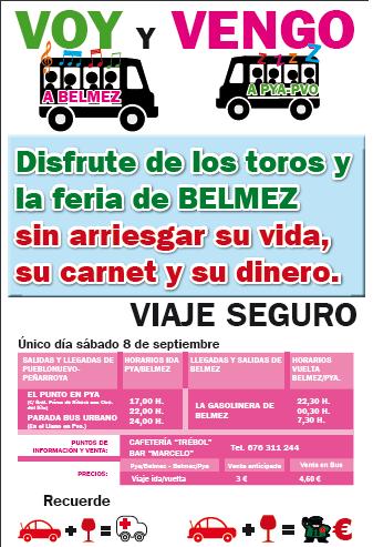 Viaja seguro a la feria de Belmez