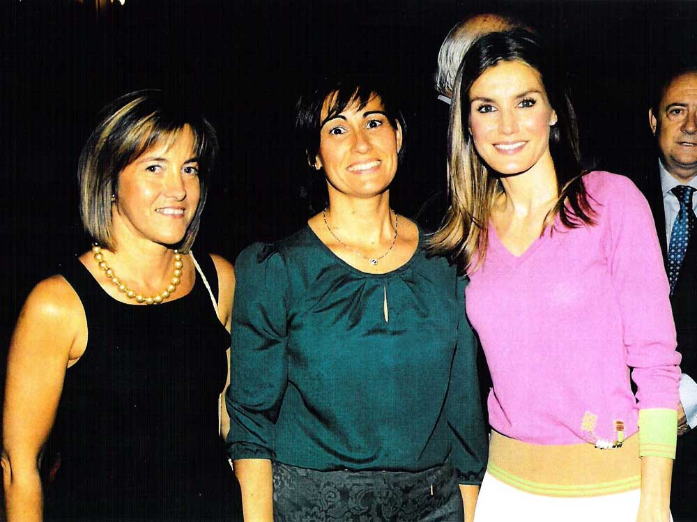 Teresa y Ana Isabel con la Princesa Leticia 