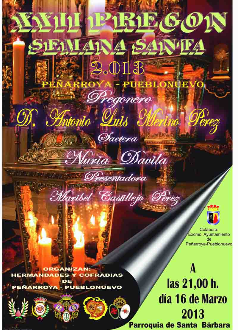 Cartel Preg�n Semana Santa 2.013