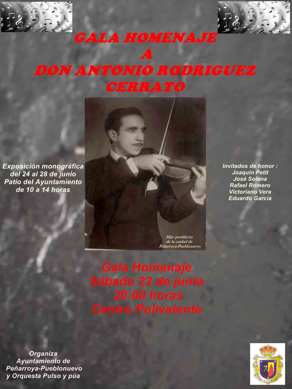 Gala homenaje a D. Antonio Rodr�guez Cerrato