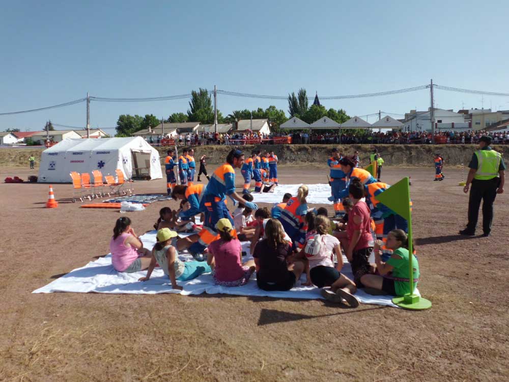 Simulacro de accidente en Pe�arroya 