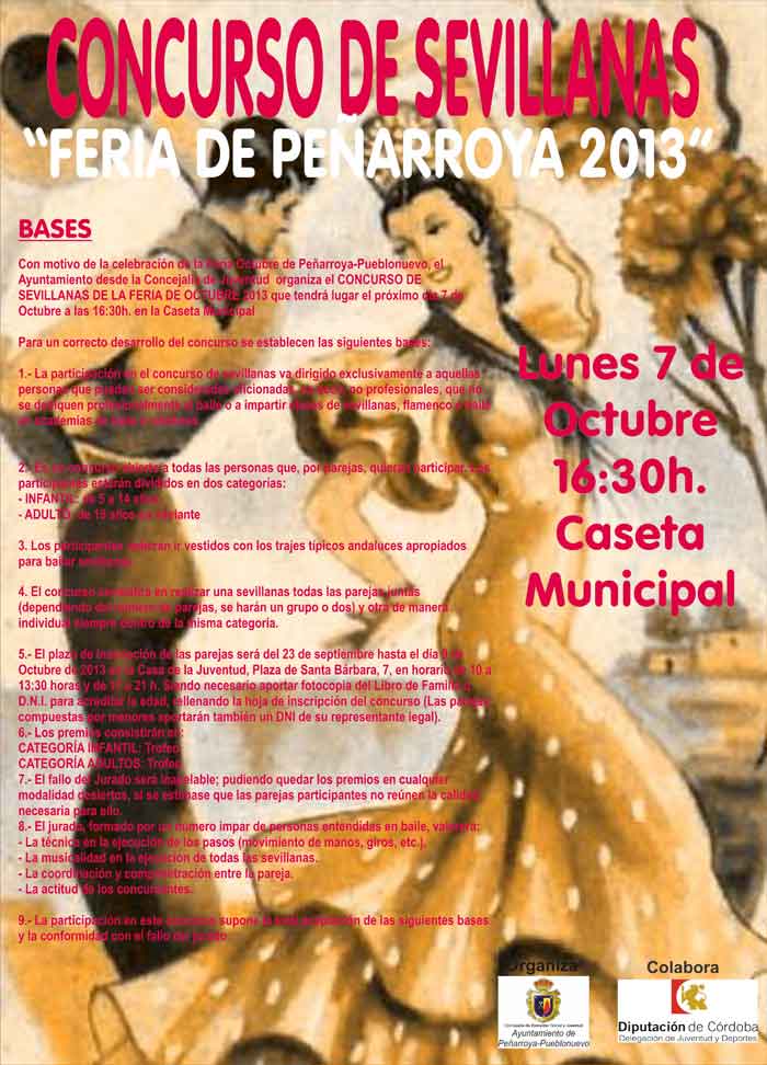 Bases concurso de sevillanas 2013
