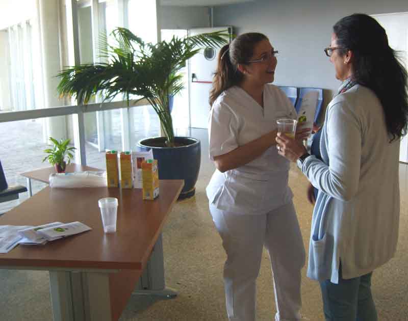 Mesa informativa sobre alimentacin