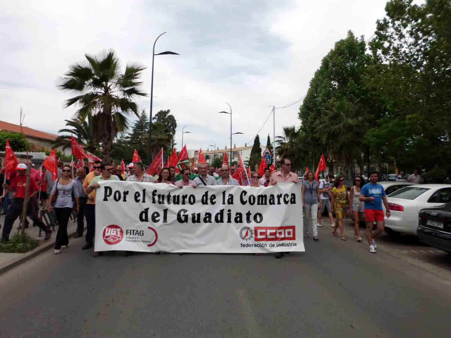 Manifestacin comarcal contra el recorte de los Miner