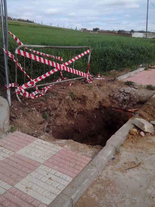 Rotura de una tuber�a hace dos semanas